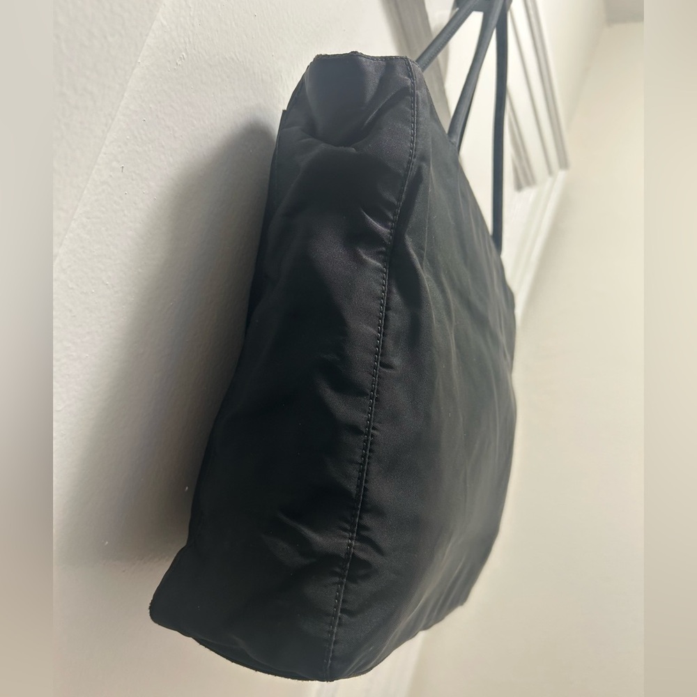 Prada Black Nylon Tote Bag with Logo Detail EUC - Picture 4 of 16